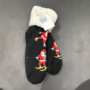 NWT Old Navy Santa Christmas Sherpa Slipper Socks